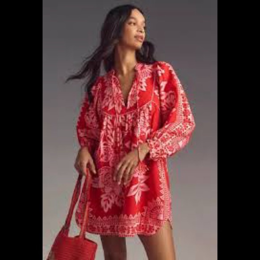Farm Rio floral print mini dress